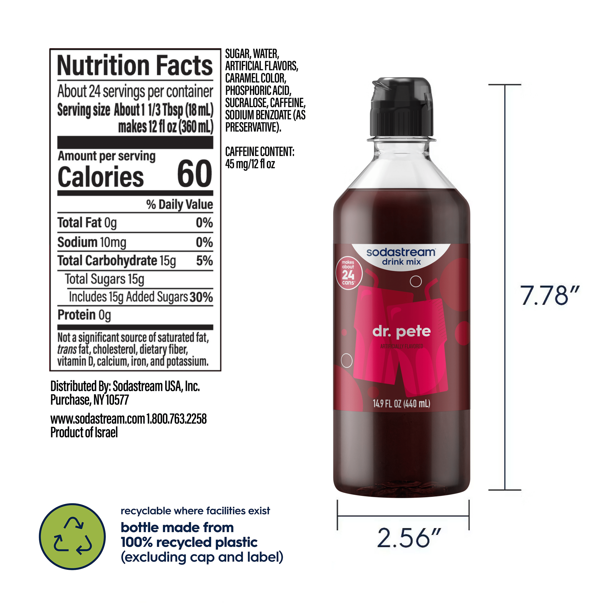 Sodastream Classics? Dr. Pete Drink Mix 440ml - Image 6