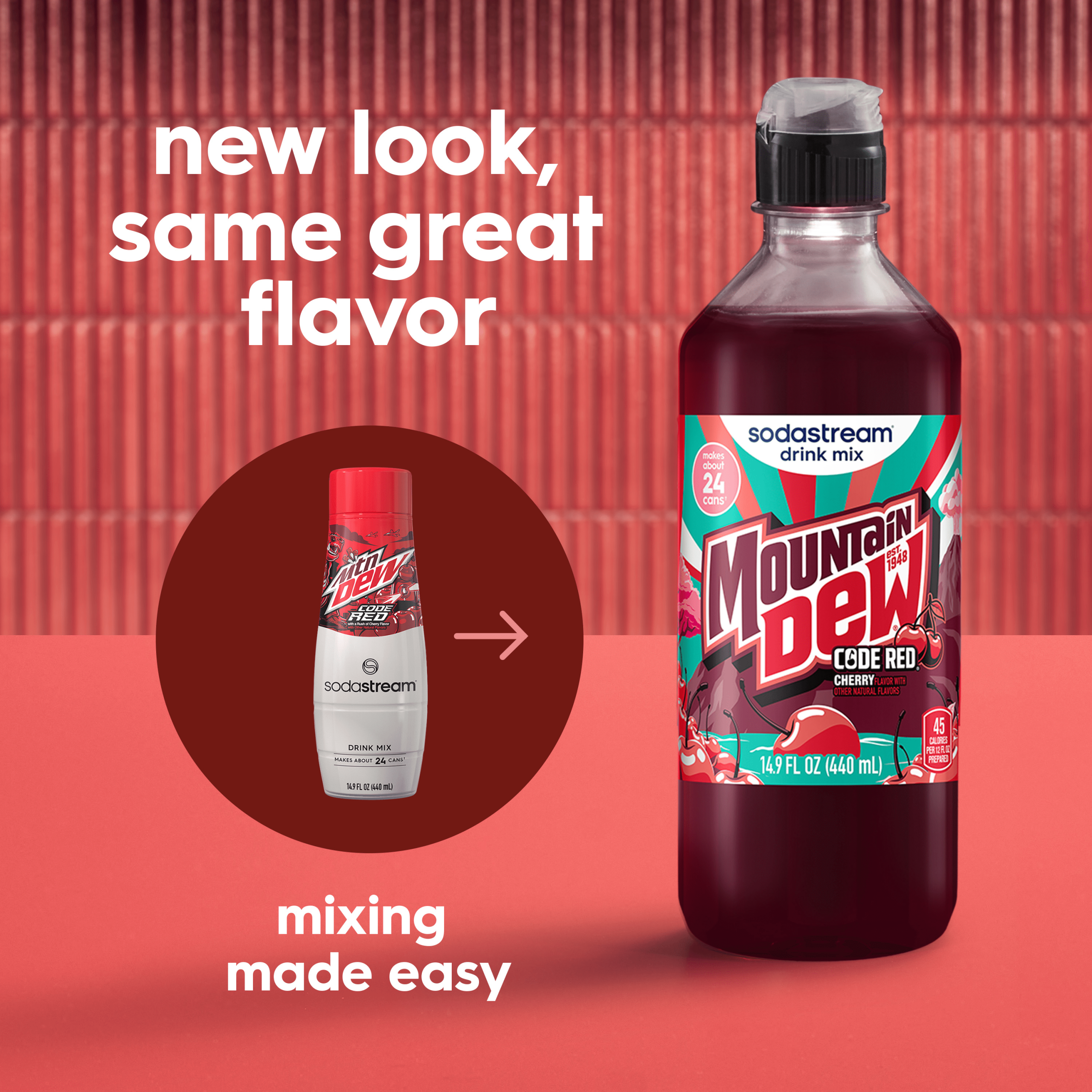 Sodastream MTN DEW Code Red Cherry Drink Mix 440ml - Image 5